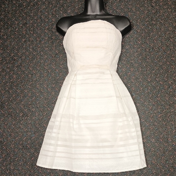 Minuet Petite Strapless Cream Dress - Picture 1 of 4